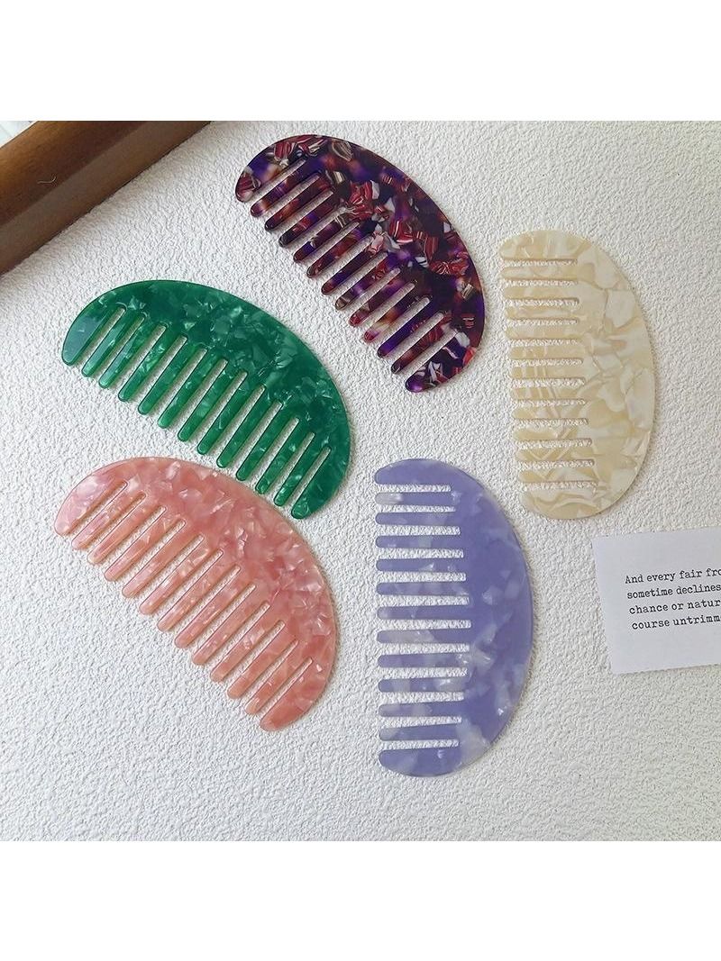 Marble Pattern Salon Comb Material Comparison and Styling Trade-offs — view 2