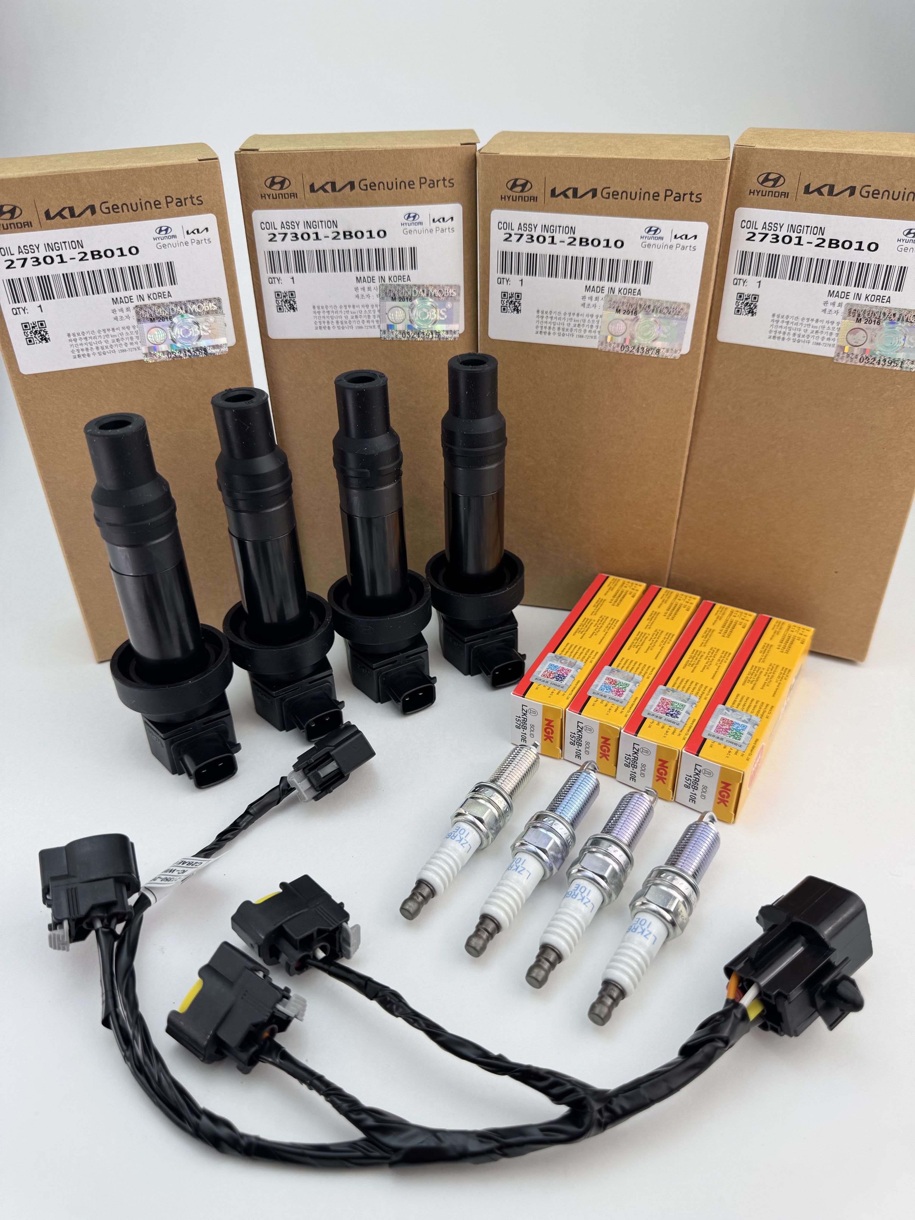 Оригинал273012B0104штуки,свечи1578ипроводакним273502b000.КатушказажиганияHyundai/KiaSolarisCretaElantraKiaRioCeedCeratoi30AccentSportage