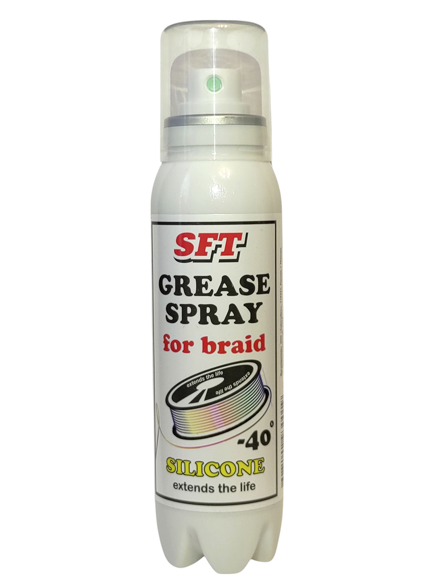 Смазка-спрей SFT для плетеных шнуров Grease Spray for Braid силиконовый ...