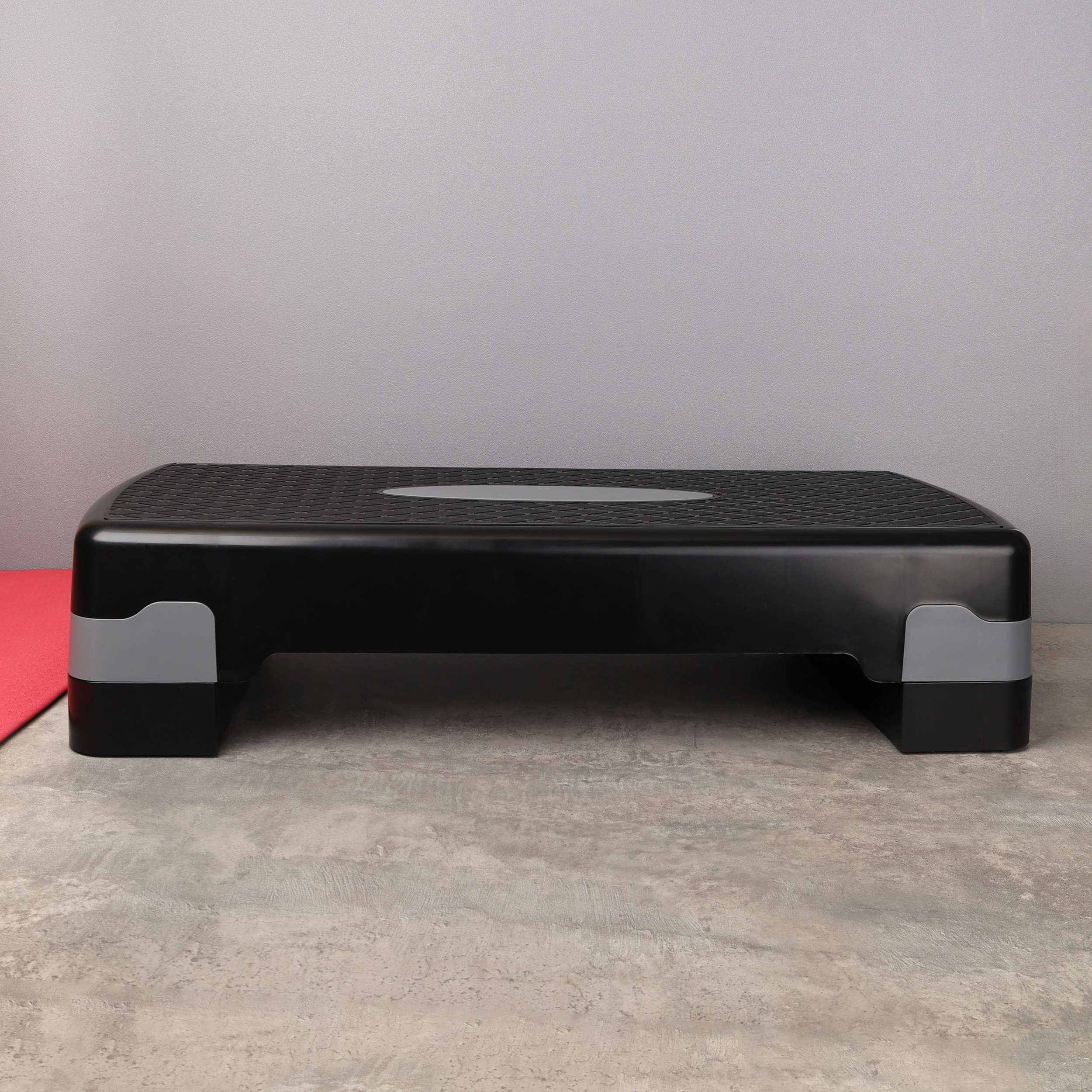 Степ платформа для фитнеса Woohooo StepFit S1 / 68х28х11(15) см, черно-серая