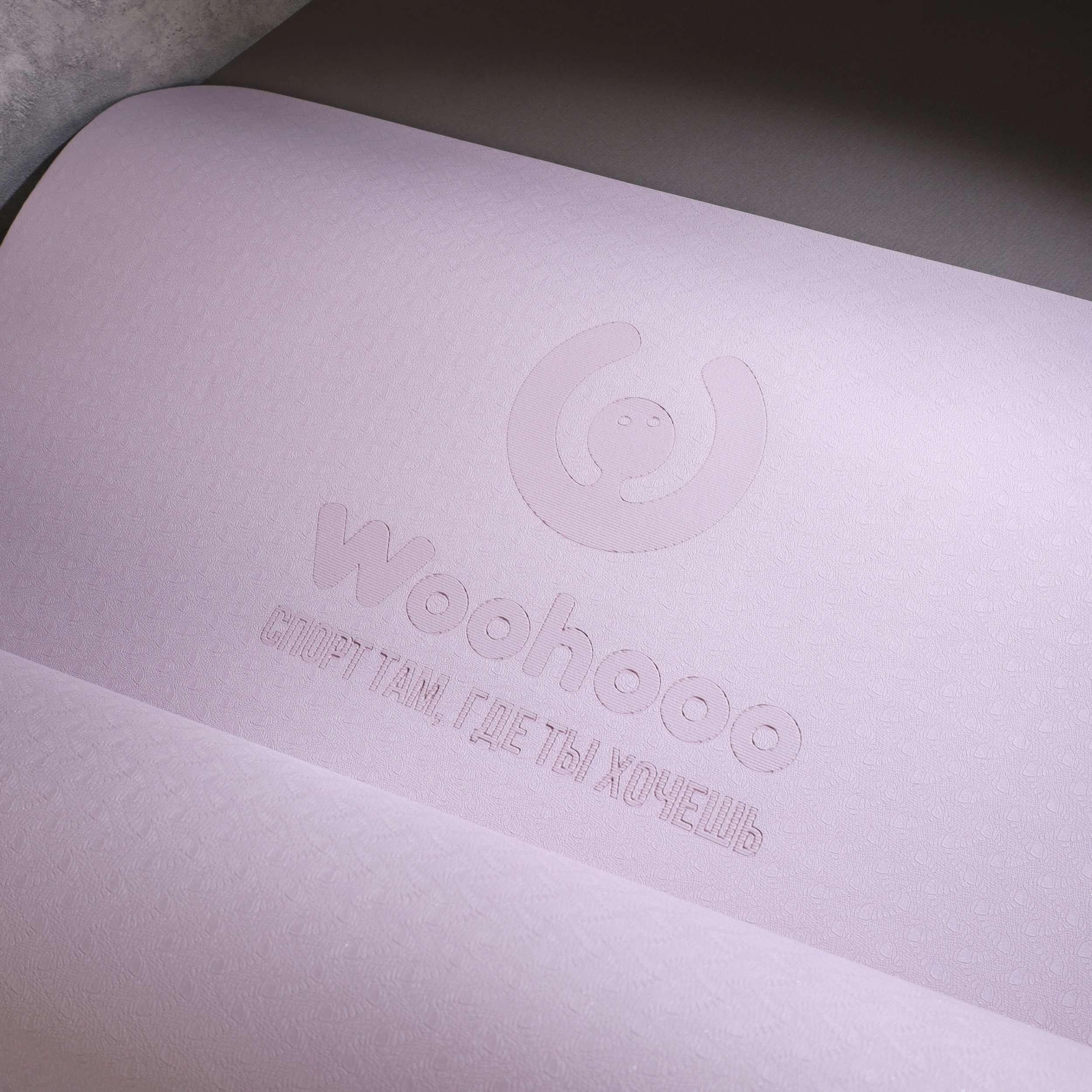 Коврик для йоги и фитнеса Woohooo Whisper 183x61x0,6 см, мешок-стяжка в комплекте Коврик для йоги и фитнеса Woohooo Whisper 183x61x0,6 см, мешок-стяжка в комплекте