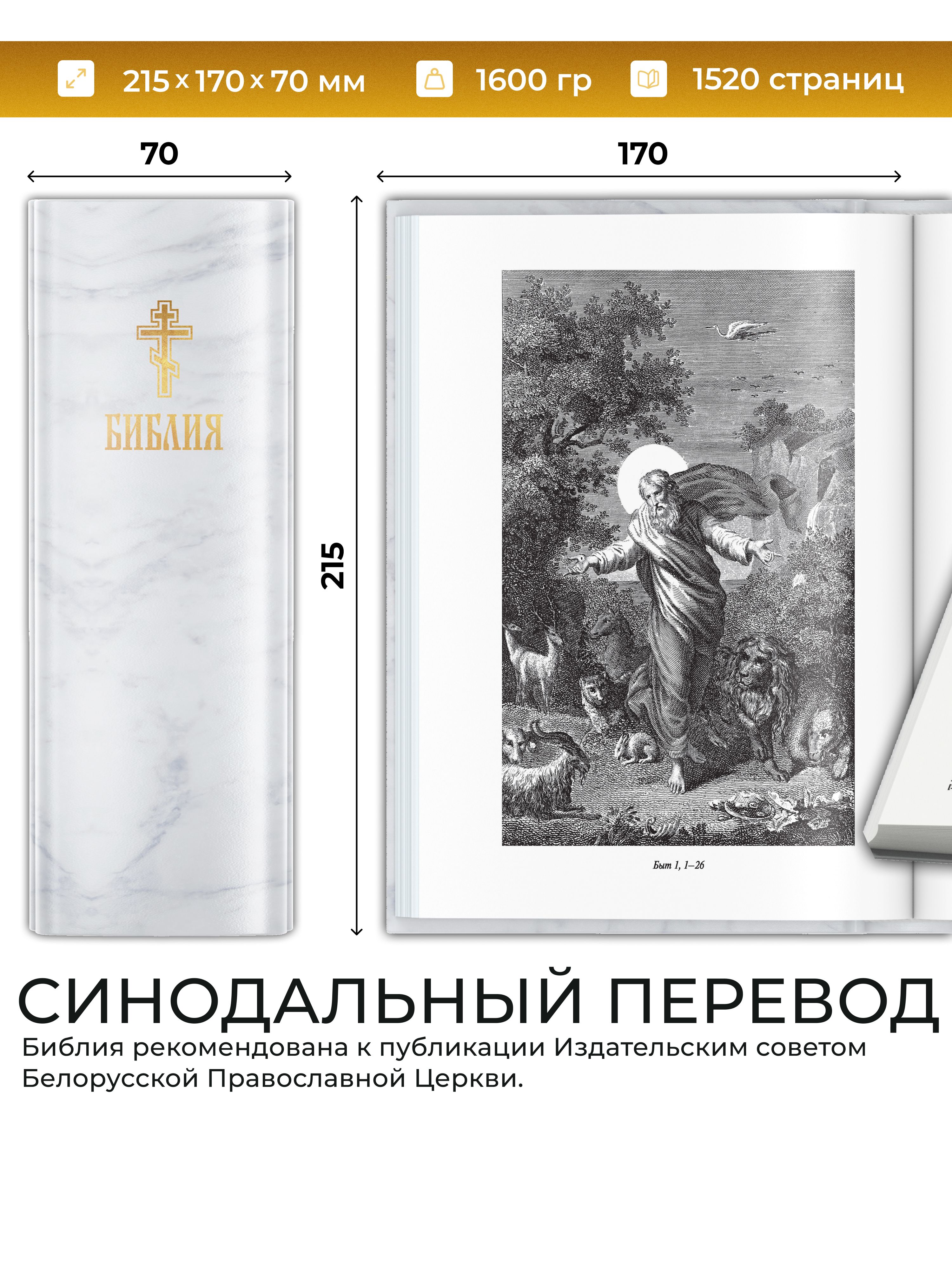 Книга православная Библия, Новый и Ветхий завет, синодальный перевод | Orthodox Bible, New and Old Testament, Synodal Translation - Ozon image 1