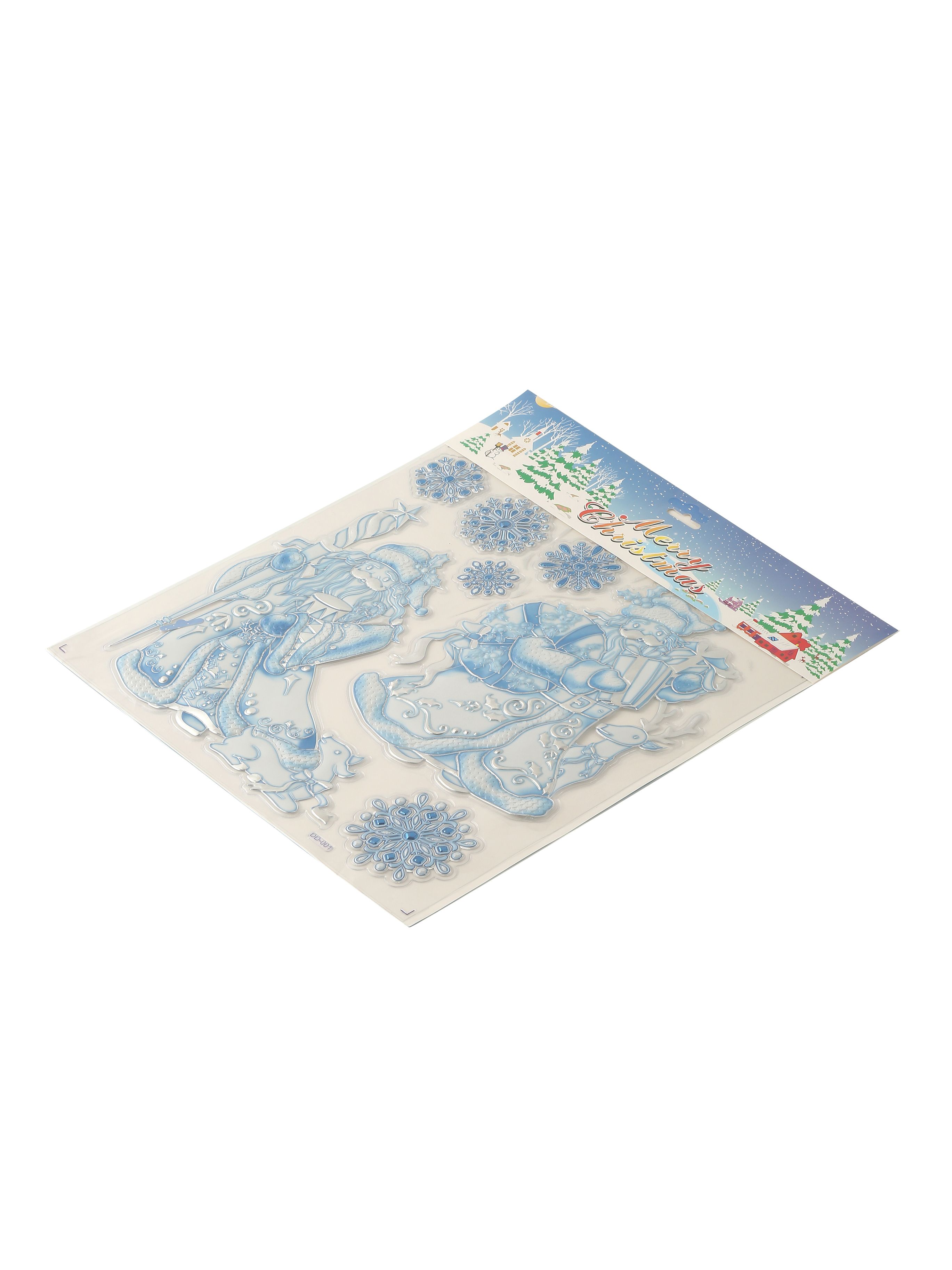 Новогодние наклейки Санта Клаус Синий 37x31CM ТИП№2 Китай
