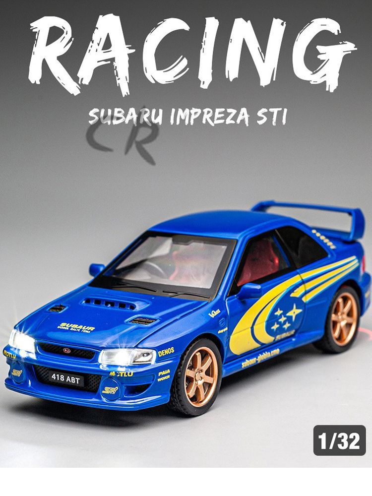 1:32SubaruImprezaраллийныймодельавтомобиляигрушечнаямашинкаизсплаваавтомобильныйдекор