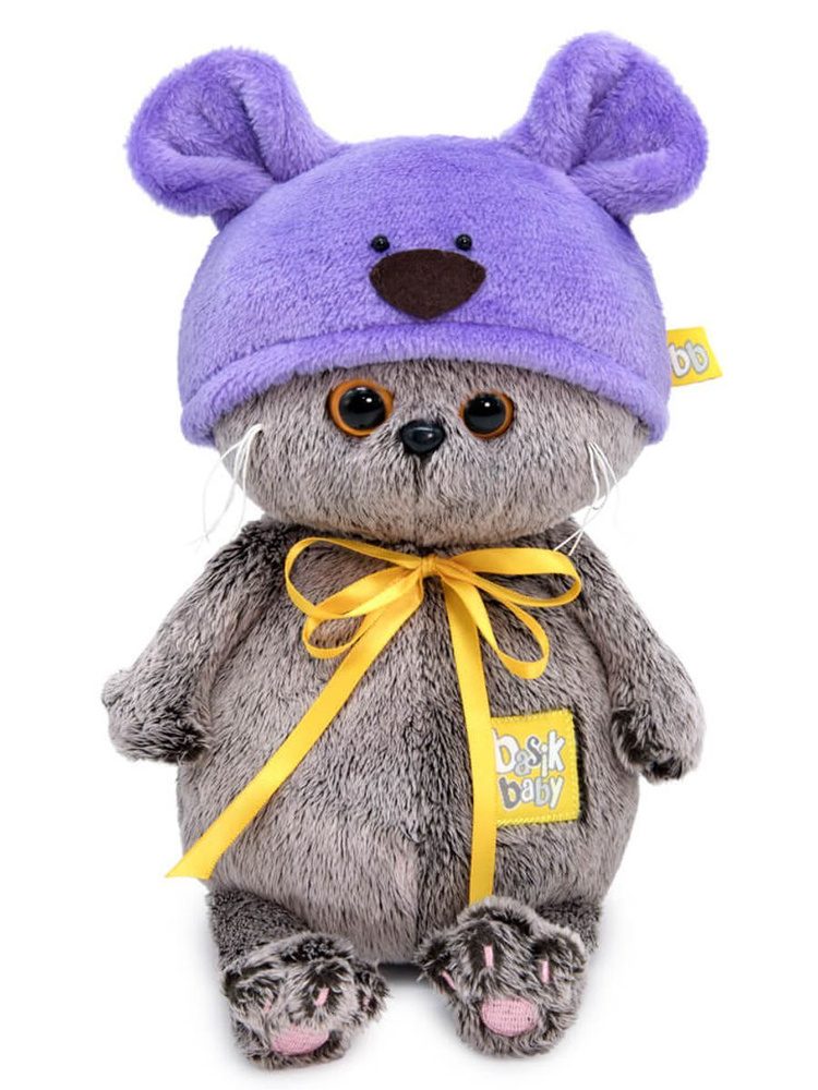Мягкая игрушка Кот Басик 20 см в шапке мышка - купить с доставкой по ...
