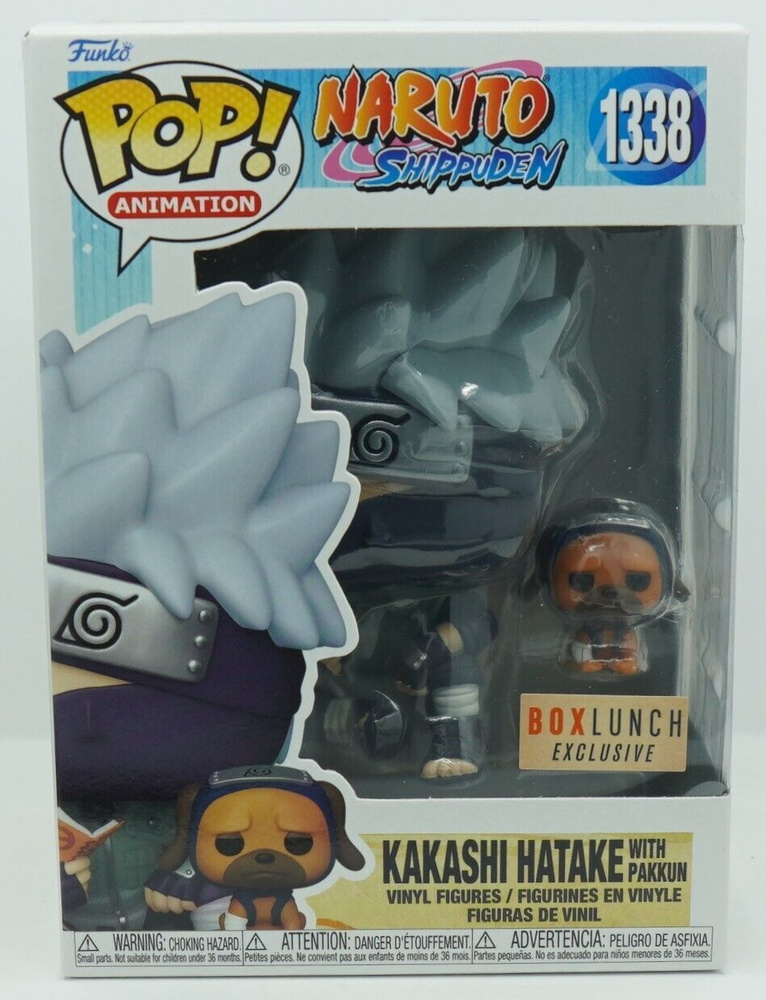 Фигурка Funko Pop! Naruto Kakashi Hatake with Pakkun (стикер Boxlunch
