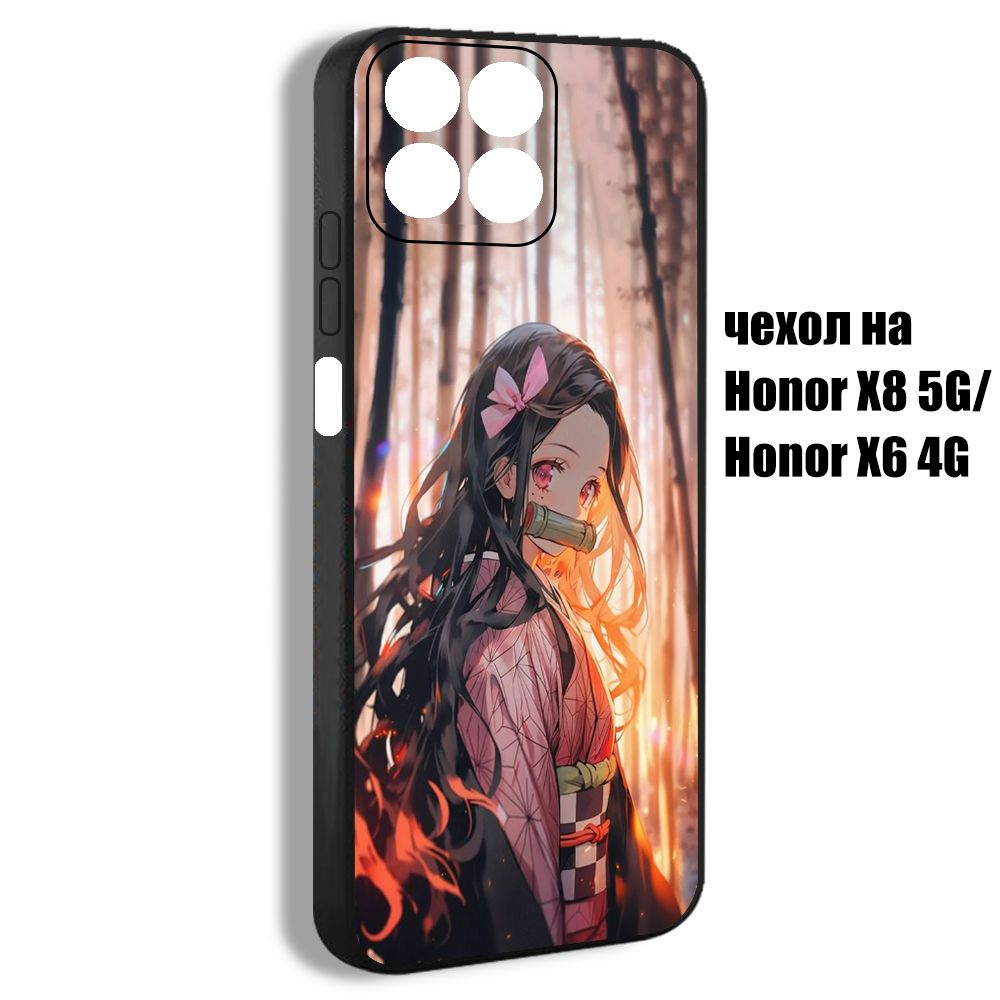 чехол для смартфона Подходит для Honor X6 4G аниме Клинок рассекающий демонов Незуко Камадо Nezuko EJI92 #1