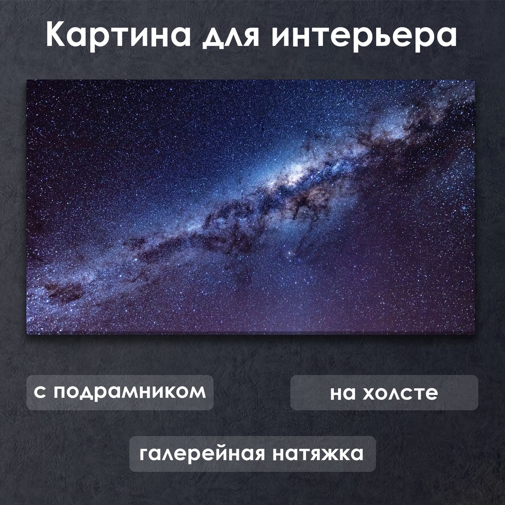 Картина для интерьера с подрамником на холсте на стену Космос галактика Млечный Путь  #1