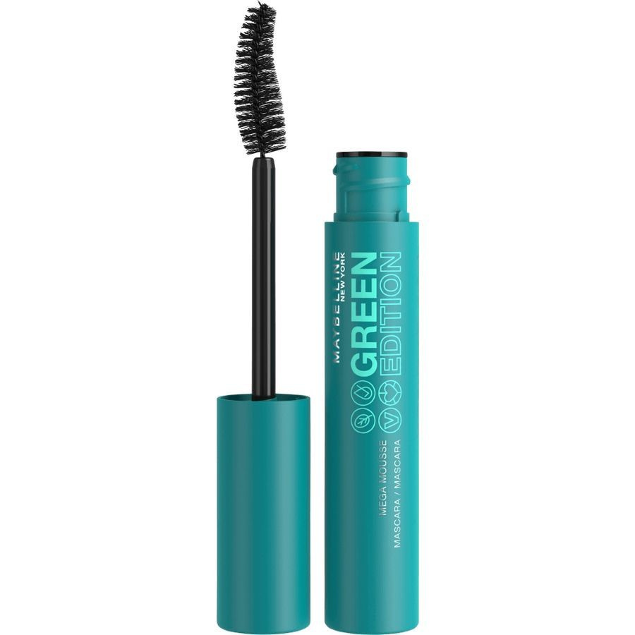 Тушь для ресниц Maybelline New York Mascara Green Edition Mega Mousse 002 Very Black #1