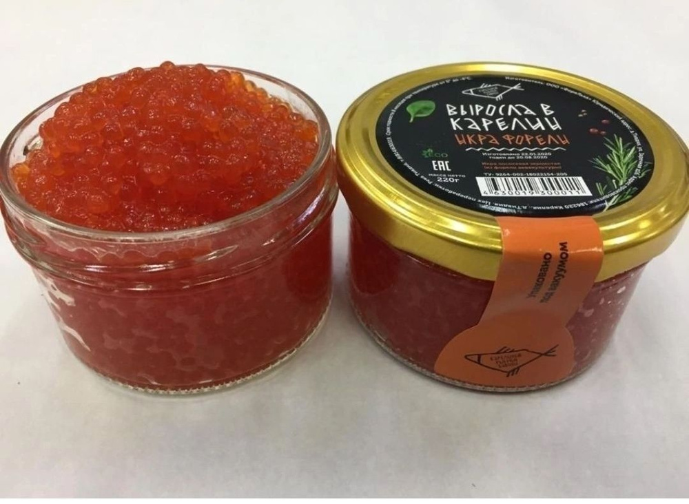 Икра красная лососевая форели 220гр - купить с доставкой по выгодным ...