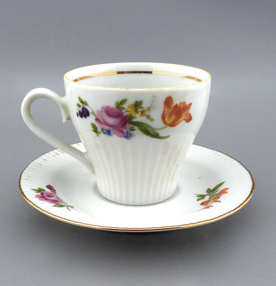 Кофейная пара фарфор Ильменау ГДР экспорт в СССР купить по низким ценам ...