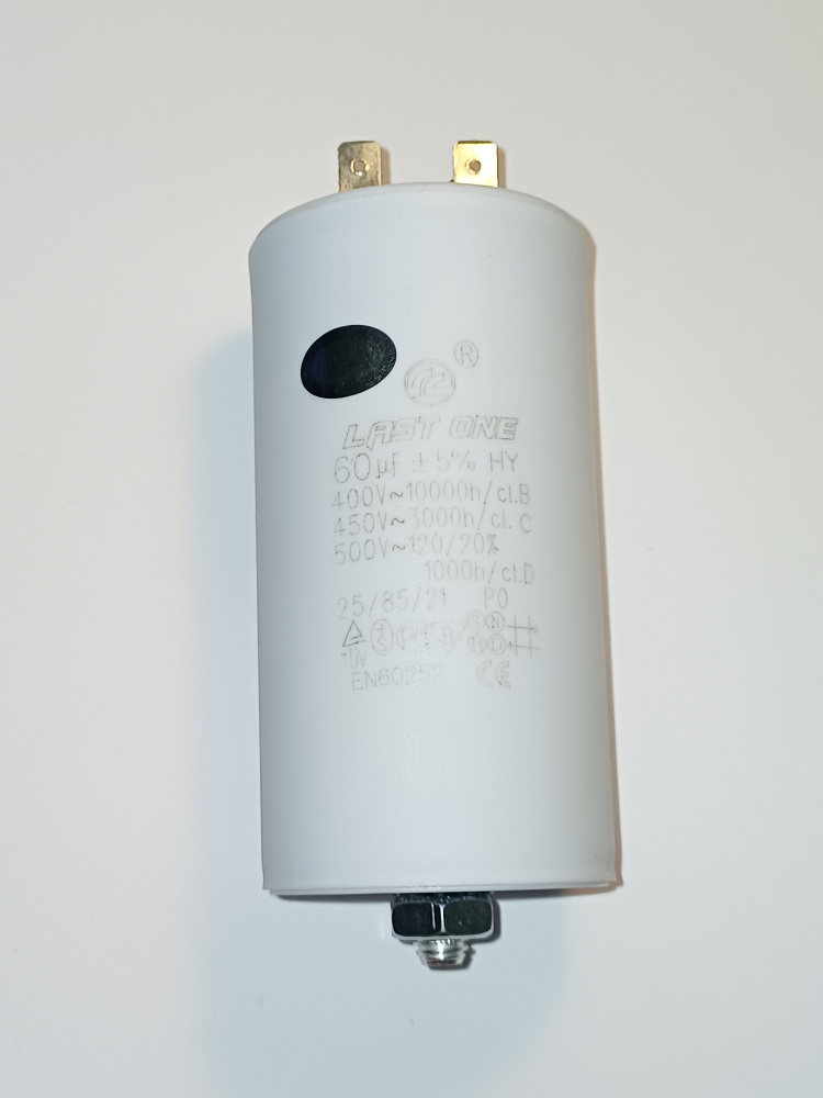 Конденсатор пусковой СВВ60 60 мкф клеммы, крепление - болт М8 - купить ...