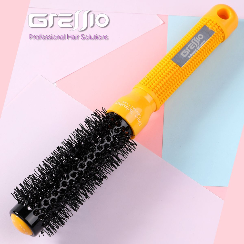 Gressio, Профессиональная расческа брашинг с ионизацией для укладки и выпрямления волос, диаметр щётки #1