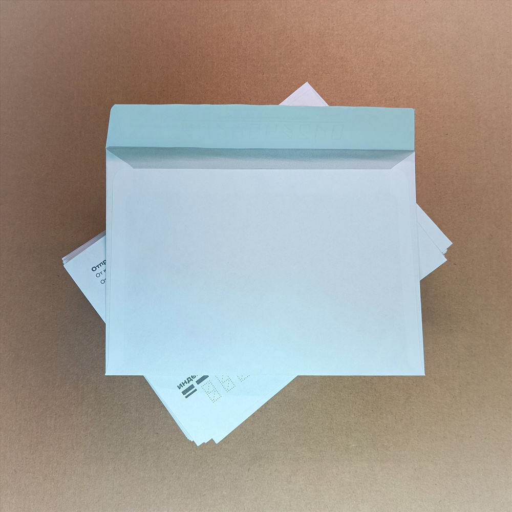 Конверт белый C6 114х162 мм, без подсказа, Прямой клапан, Лента ...