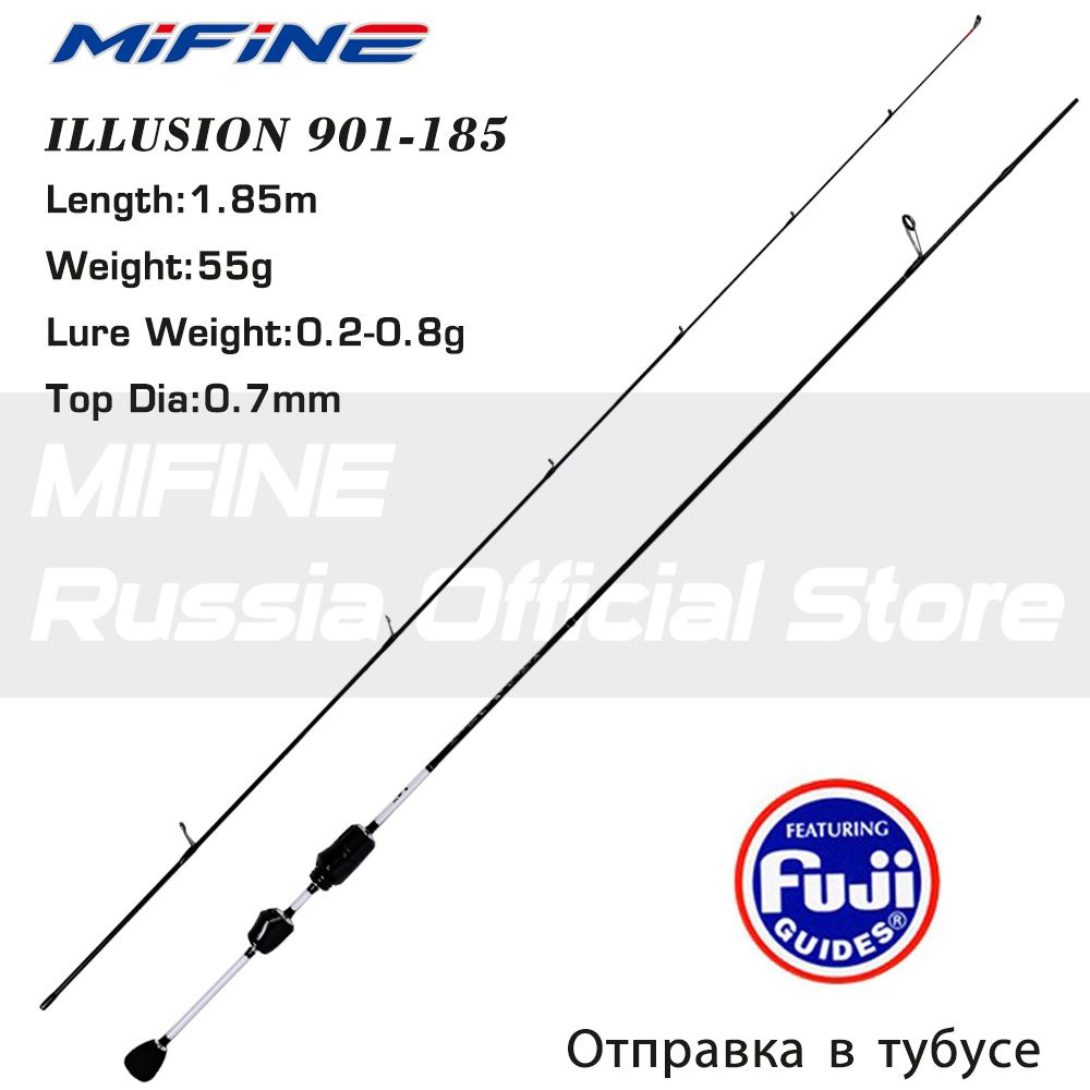 Штекерный спиннинг для рыбалки Mifine Pro ILLUSION SLASH (0.2-0.8g) 185см;  Fuji - Rings