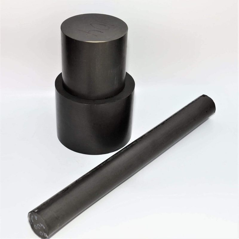 Стержень фторопластовый Ф4К20 черный, диаметр 40мм длина 300 мм (+-3мм), круг из фторопласта  #1