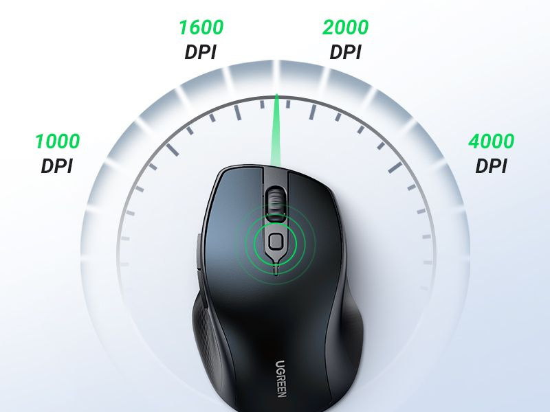 Мышка компьютерная беспроводная UGREEN MU101 (15807) Ergonomic Contoured-Shape Design Wireless Mouse #1