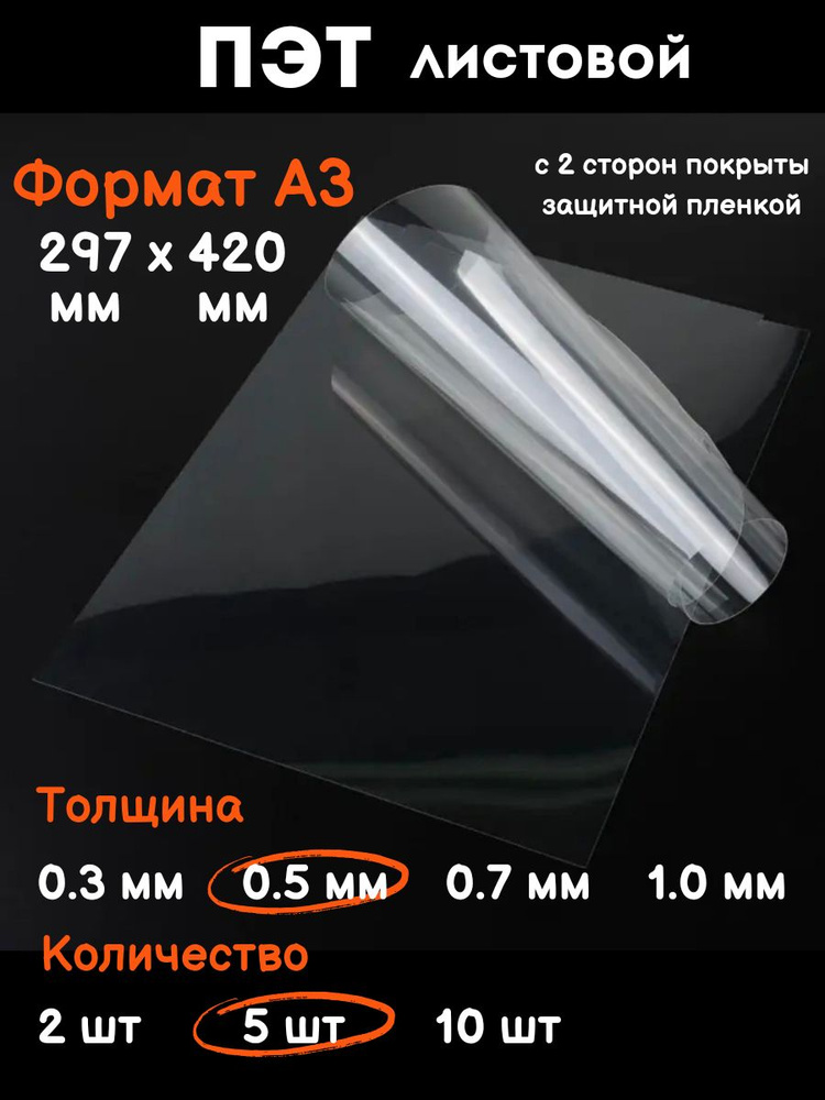 Пластик для фоторамки, моделирования. Прозрачный листовой пластик для ...