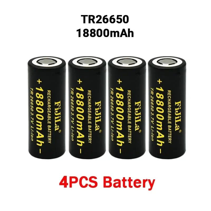 Аккумуляторная батарейка, 26650 мАч, 4 шт - купить с доставкой по ...
