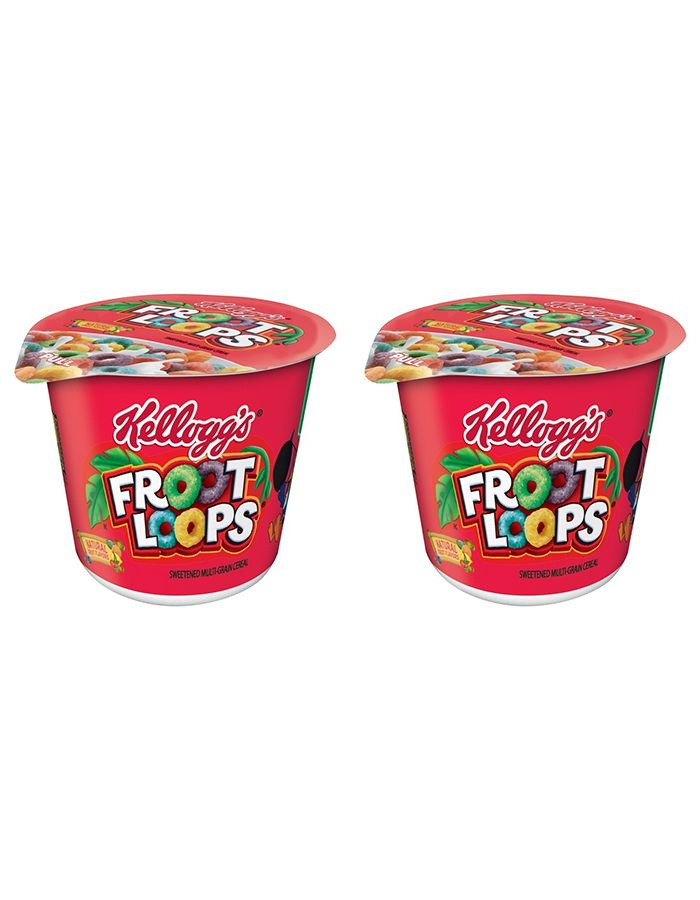 Сухой завтрак Kellogg's Froot Loops в стакане, 2 шт по 42 гр #1