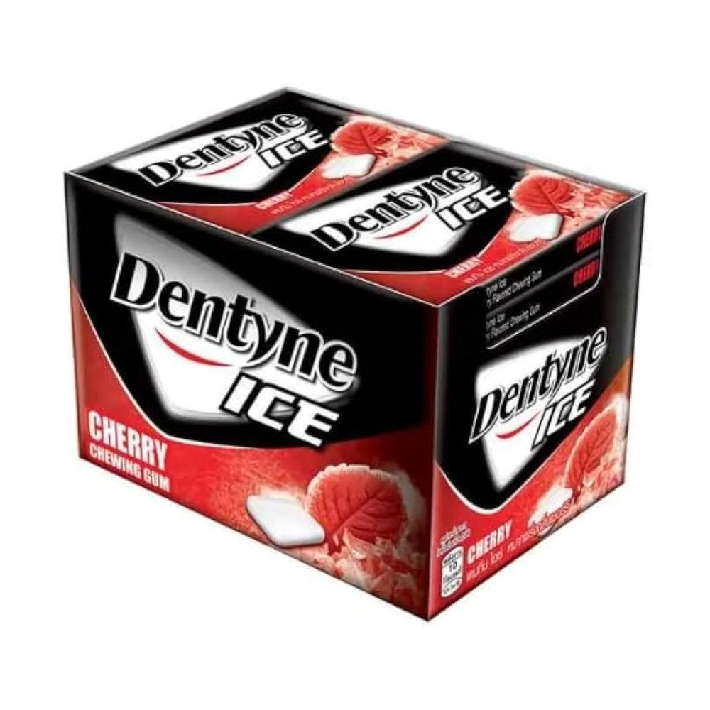 DENTYNE ICE CHERRY Жевательная резинка без сахара Дентин Айс Морозная ...