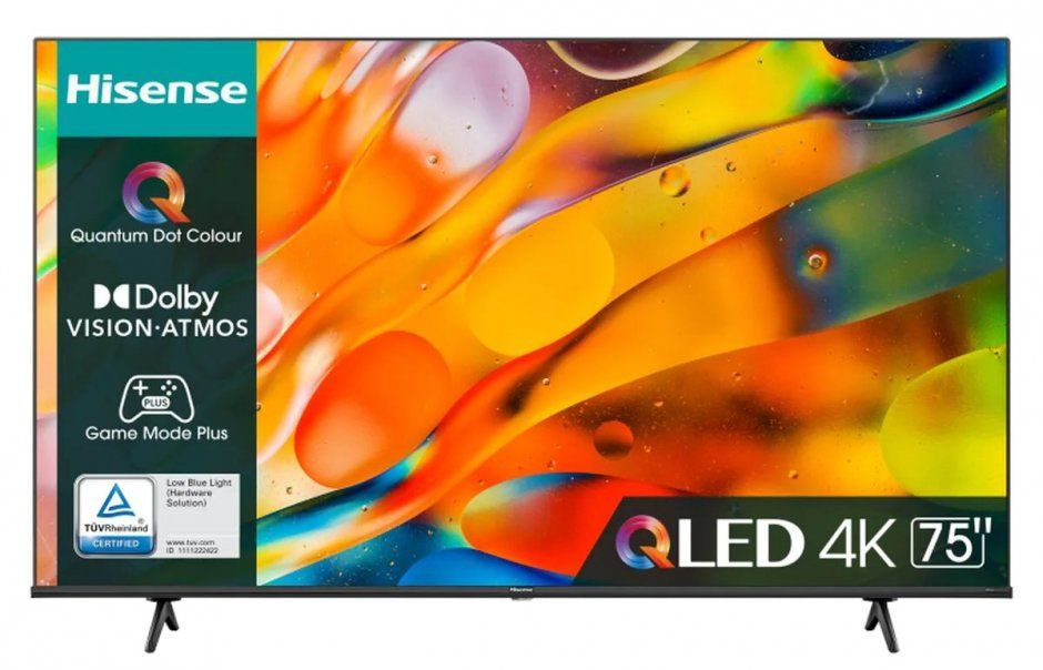 Hisense Телевизор 75E7KQ 75" 4K UHD, темно-серый, черный #1