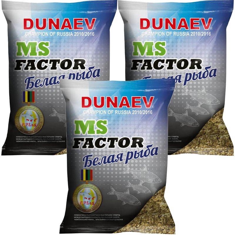 Прикормка натуральная Dunaev MS FACTOR Белая рыба 3 кг / Прикормка Дунаев / Товары для рыбалки  #1