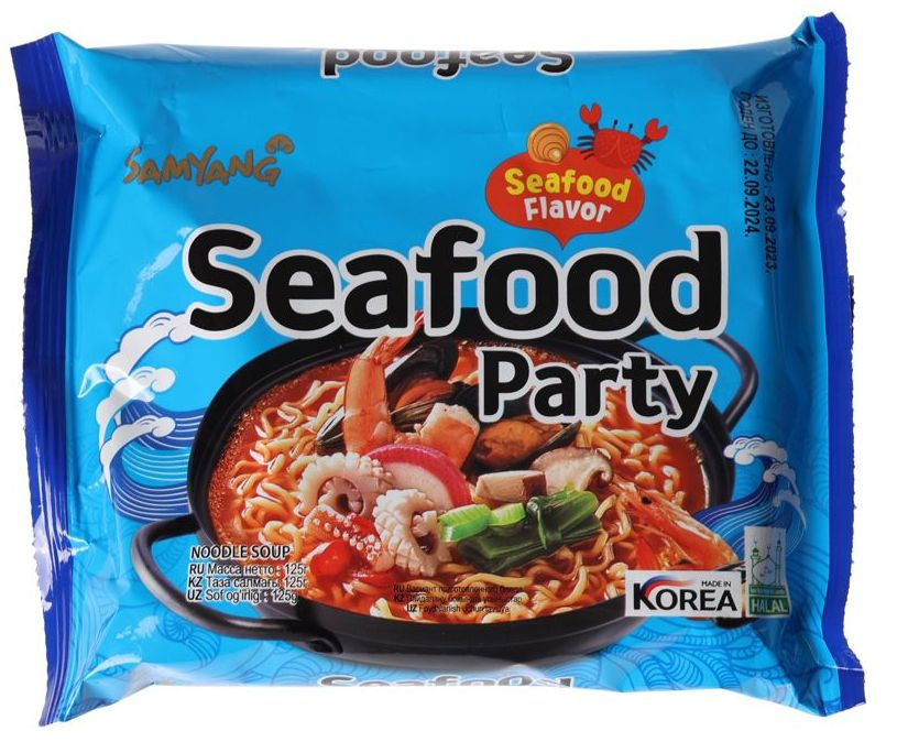 SAMYANG Лапша-суп быстрого приготовления со вкусом морепродуктов /SEAFOOD PARTY 125 г  #1