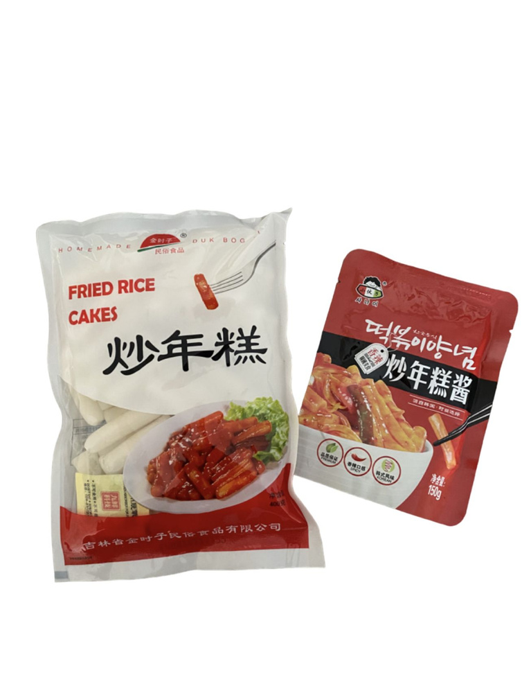 Палочки рисовые для жарки и тушения Токпокки Fried Rice Cakes, 400гр. и ...