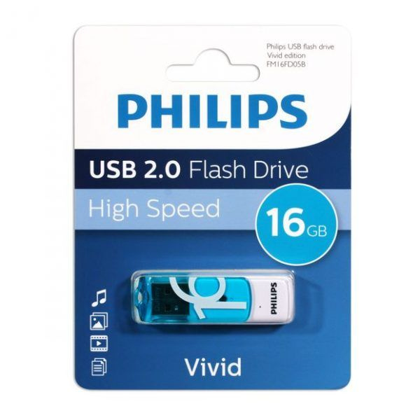 Флеш накопитель 16GB PHILIPS VIVID2.0 16GB, USB 2.0 #1