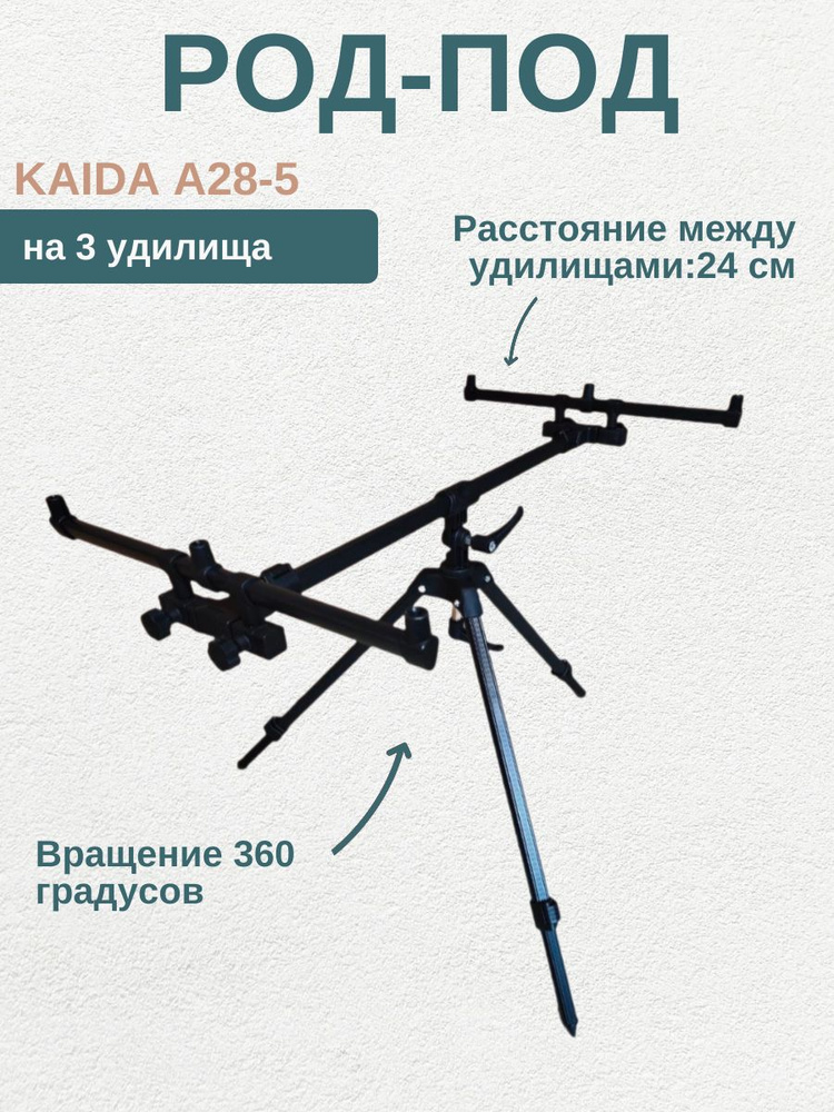 Род под для рыбалки Каида A28-5 на 3 удилища #1