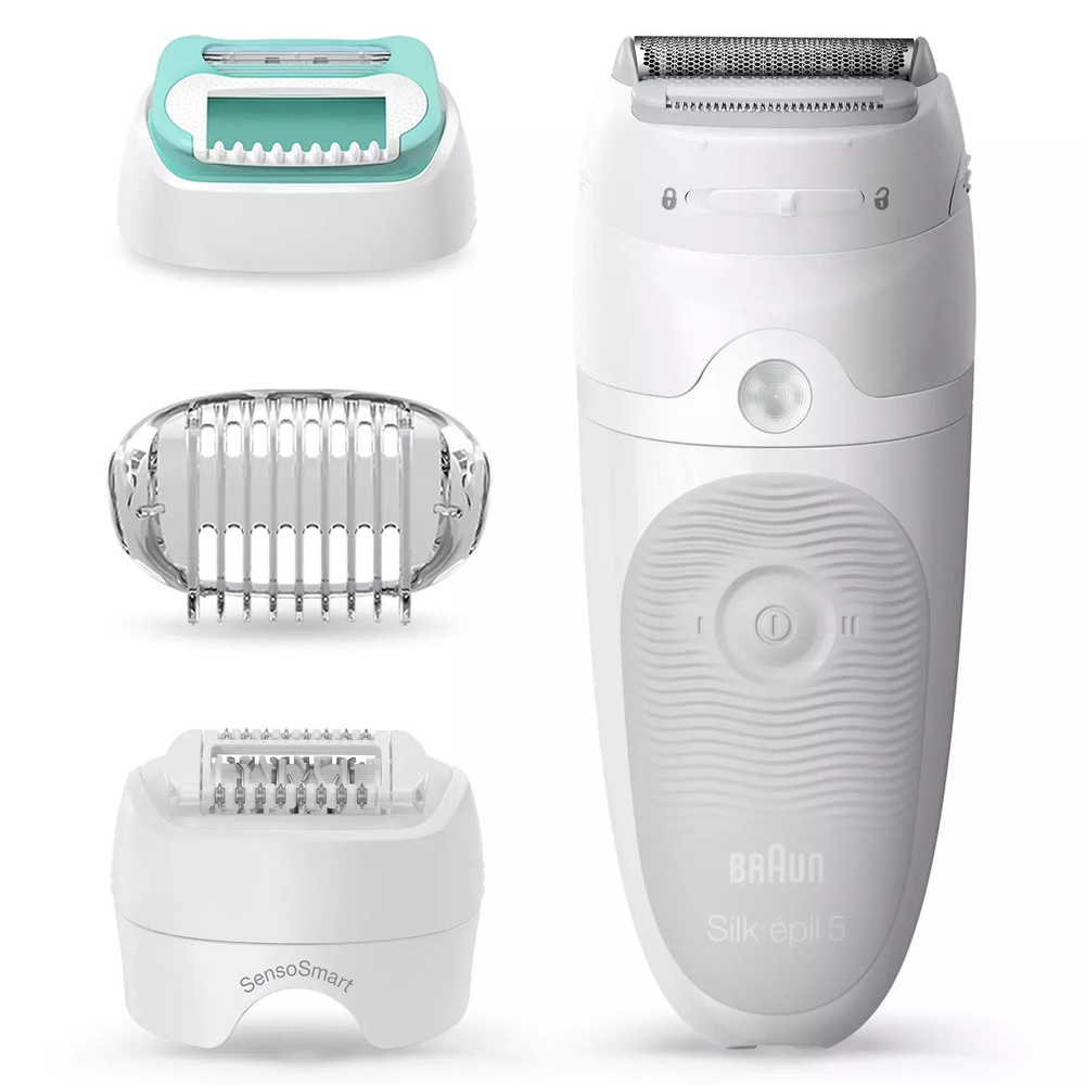 Женский эпилятор Braun Silk-epil 5 SensoSmart 5625, 2 скорости, 4 насадки, датчик SensoSmart, водонепроницаемый, #1