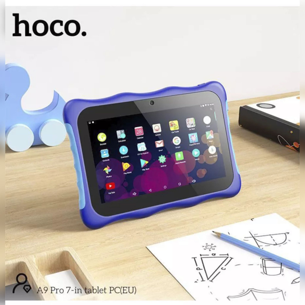 hoco Детский планшет Детский игральный планшет Hoco A9Pro, 7", 32GB, синий  #1