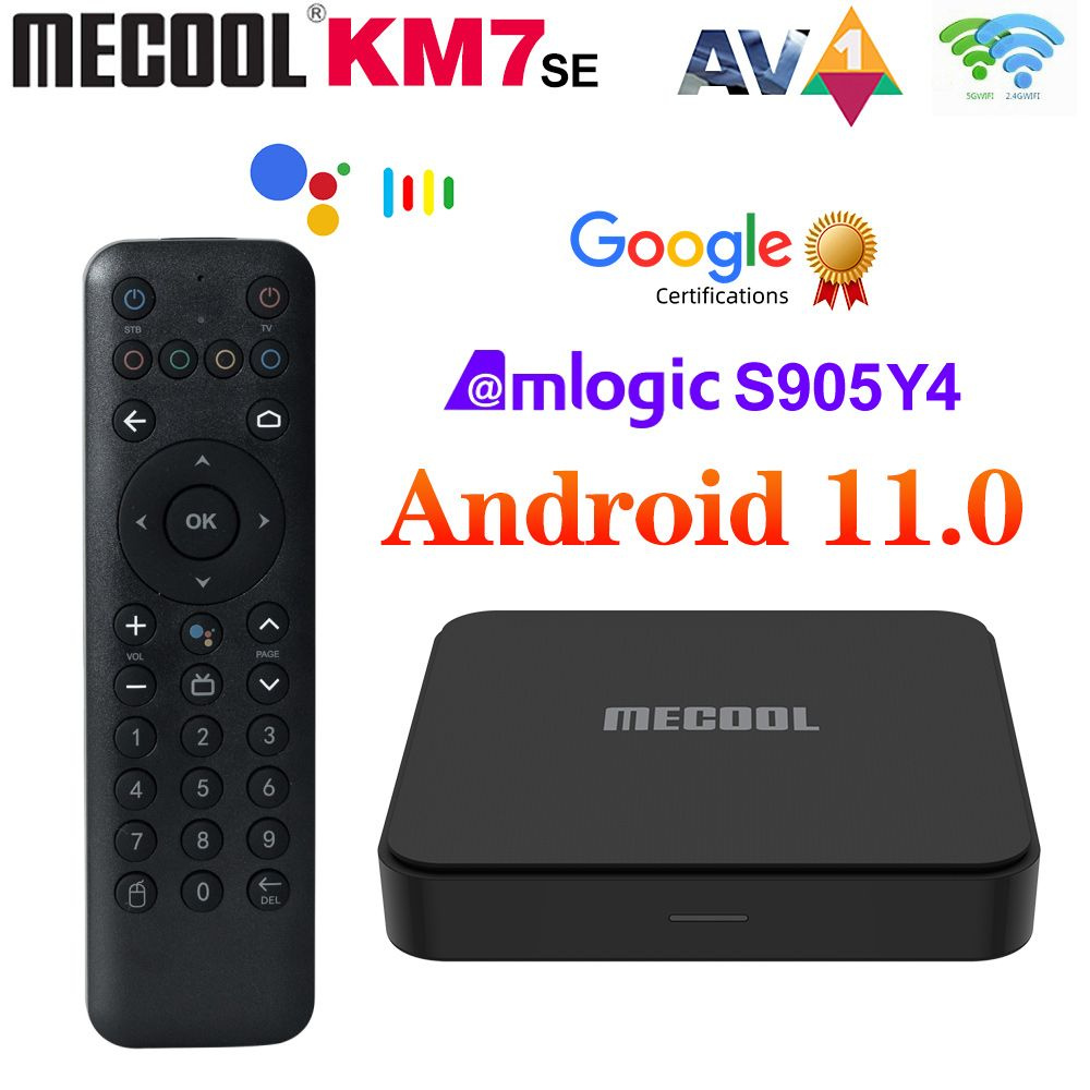 Смарт ТВ Приставка Mecool KM7 SE Amlogic S905Y4 2Гб/32Гб Поддержка AV1 1080P H.265 4K 60pfs 2.4G&5G Wifi #1