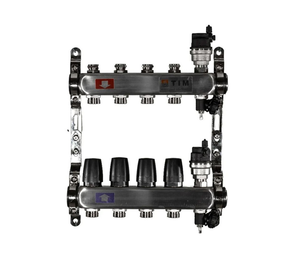 Коллекторная группа TIM 1", 4 хода, нерж.сталь, без кранов, KBS5004 без расходомера  #1