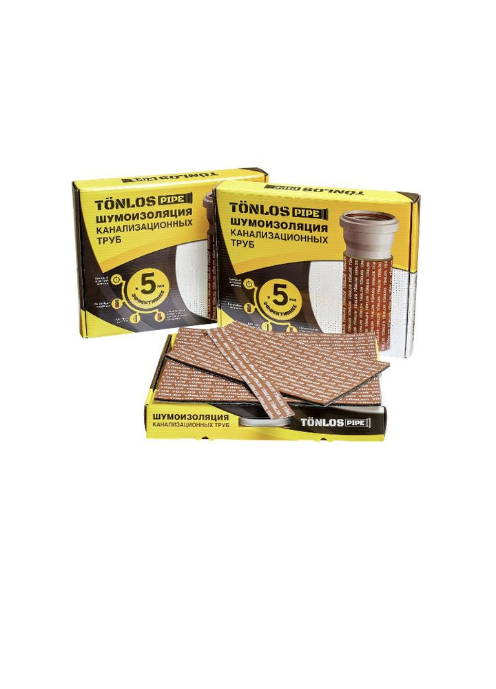Комплект для шумоизоляции канализационных труб Tonlos Pipe ...
