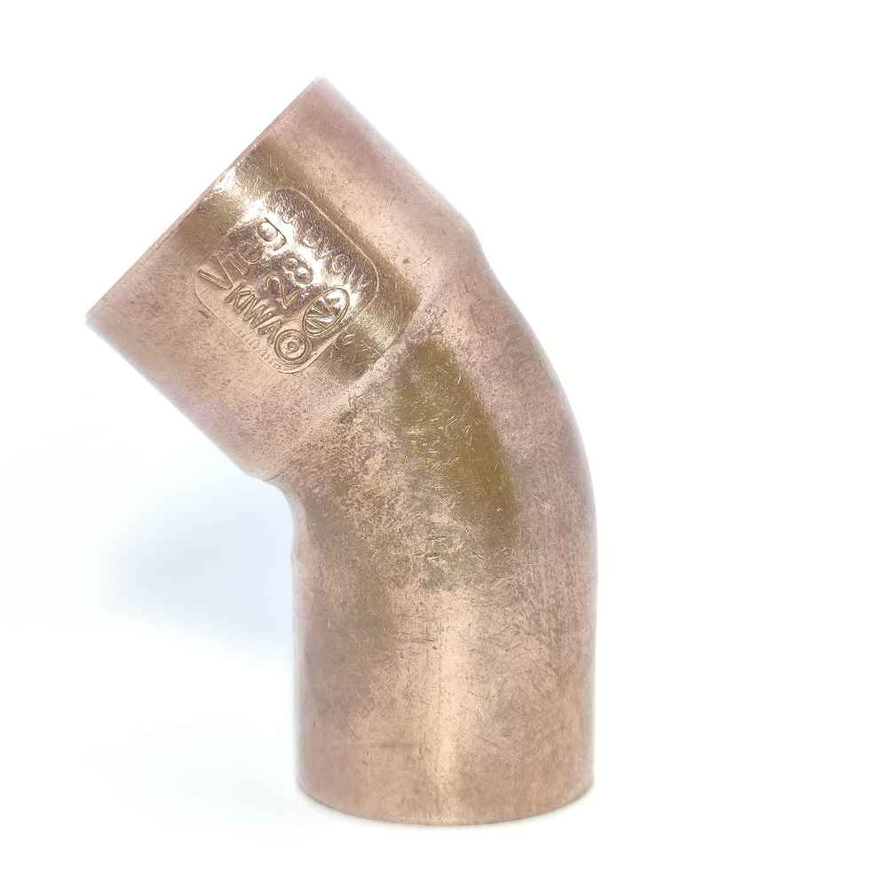 Угол однораструбный 45 28 мм (2 шт.) медь пайка VIEGA #1