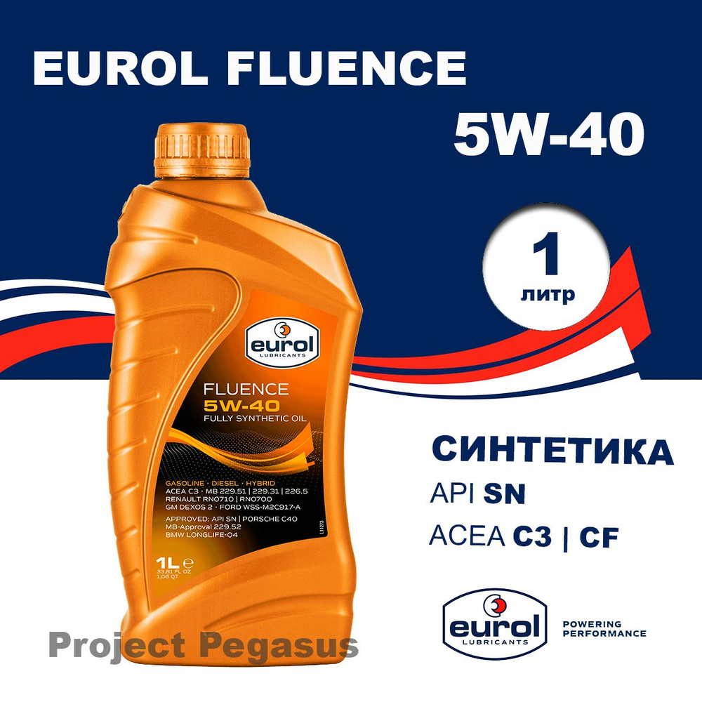 EUROL Fluence 5W-40 Масло моторное, Синтетическое, 1 л #1