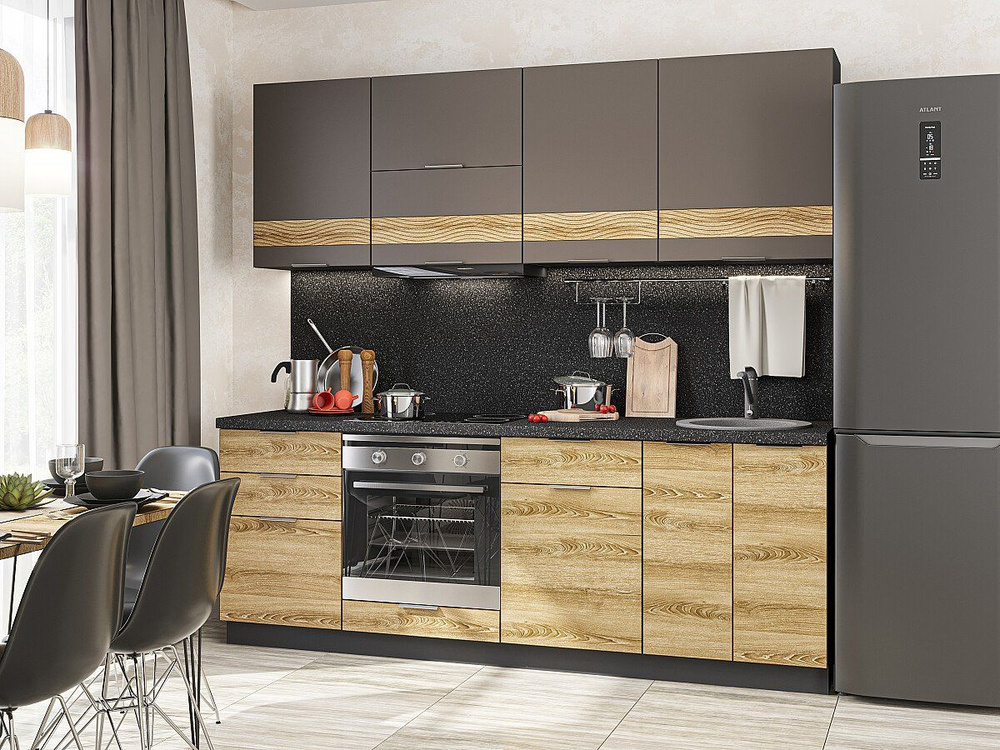 Кухня Терра-01 Смоки Софт/Ель Карпатская купить по выгодной цене в ...