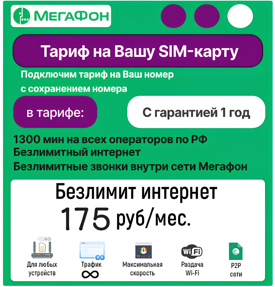 SIM-карта Мегафон на Вашу сим-карту (Вся Россия) #1