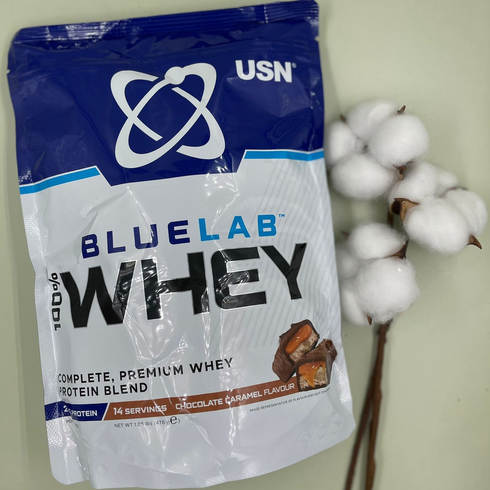 USN BlueLab 100% Whey Chocolate Caramel БЛЮЛАБ 100% ВЕЙ ПРЕМИУМ ПРОТЕИН ...