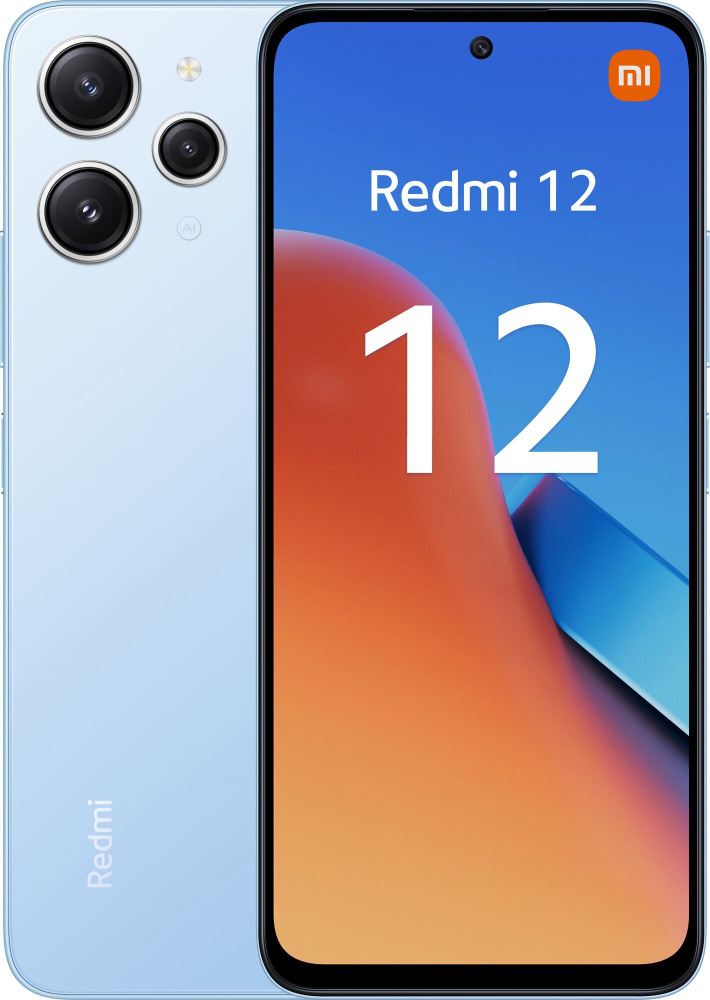 Xiaomi Смартфон Смартфон Xiaomi Redmi 12 8/256 ГБ RU, Dual nano SIM, sky blue 8/256 ГБ, голубой  #1