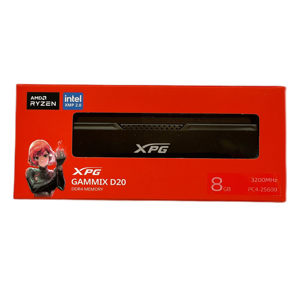 ADATA Оперативная память XPG GAMMIX D20 Black Gaming DDR4 3200MHz 1x8 ГБ (AX4U32008G16A-CBK20)  #1