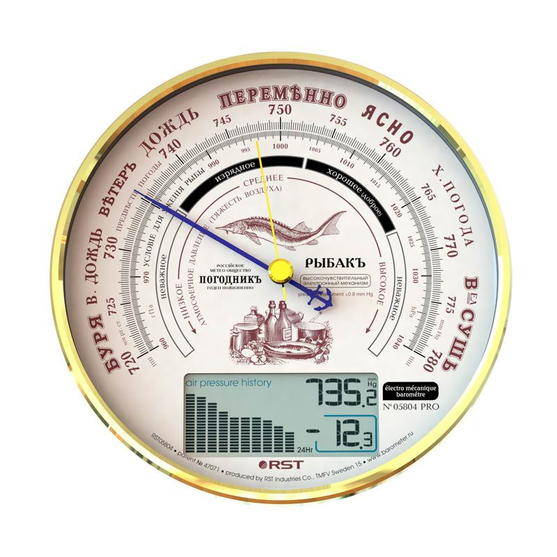 Барометр RST05804 "РЫБАКЪ" Электронно-механический настенный купить на ...