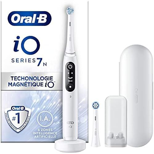 Oral-B Электрическая зубная щетка iO 7N, белая с Bluetooth 2 сменных насадки для зубных щеток 1 дорожный #1