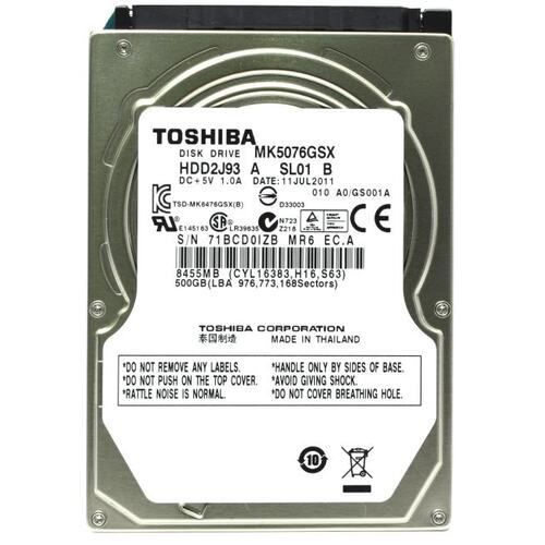 Toshiba 500 ГБ Внутренний жесткий диск Toshiba MK5065GSX 500 Гб (Toshiba MK5076GSX 500 Гб)  #1