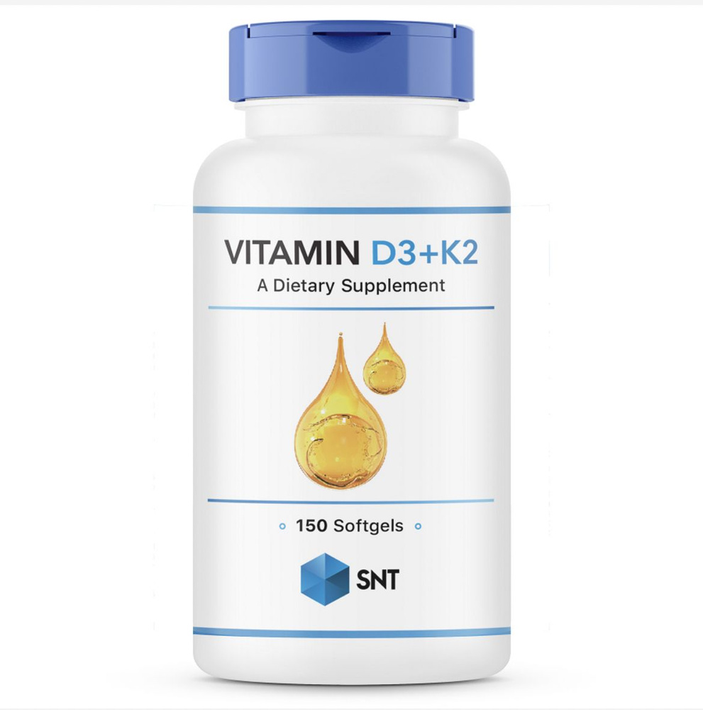 SNT, Vitamin D3+K2, Витамин Д3+К2, 150 капсул купить на OZON по низкой ...