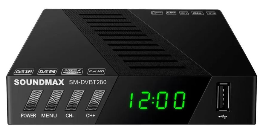 Приемник телевизионный SOUNDMAX SM-DVBT280, черный #1