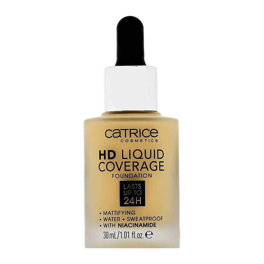 Тональная основа для лица CATRICE HD LIQUID COVERAGE тон 034 Medium Beige #1