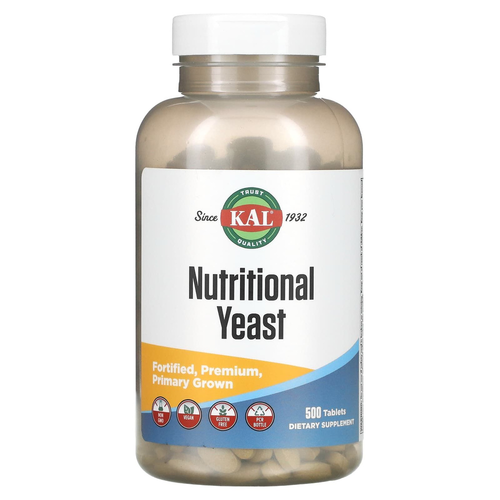 KAL Питательные дрожжи, Nutritional Yeast 500 таблеток #1